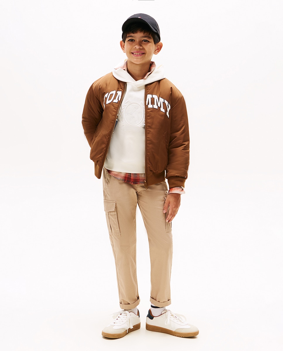 Calças Cargo Castanho-1