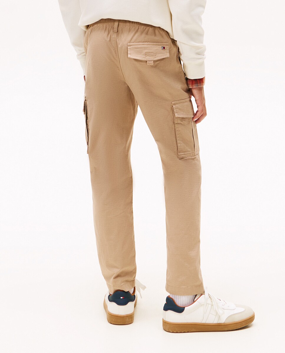 Calças Cargo Castanho-3