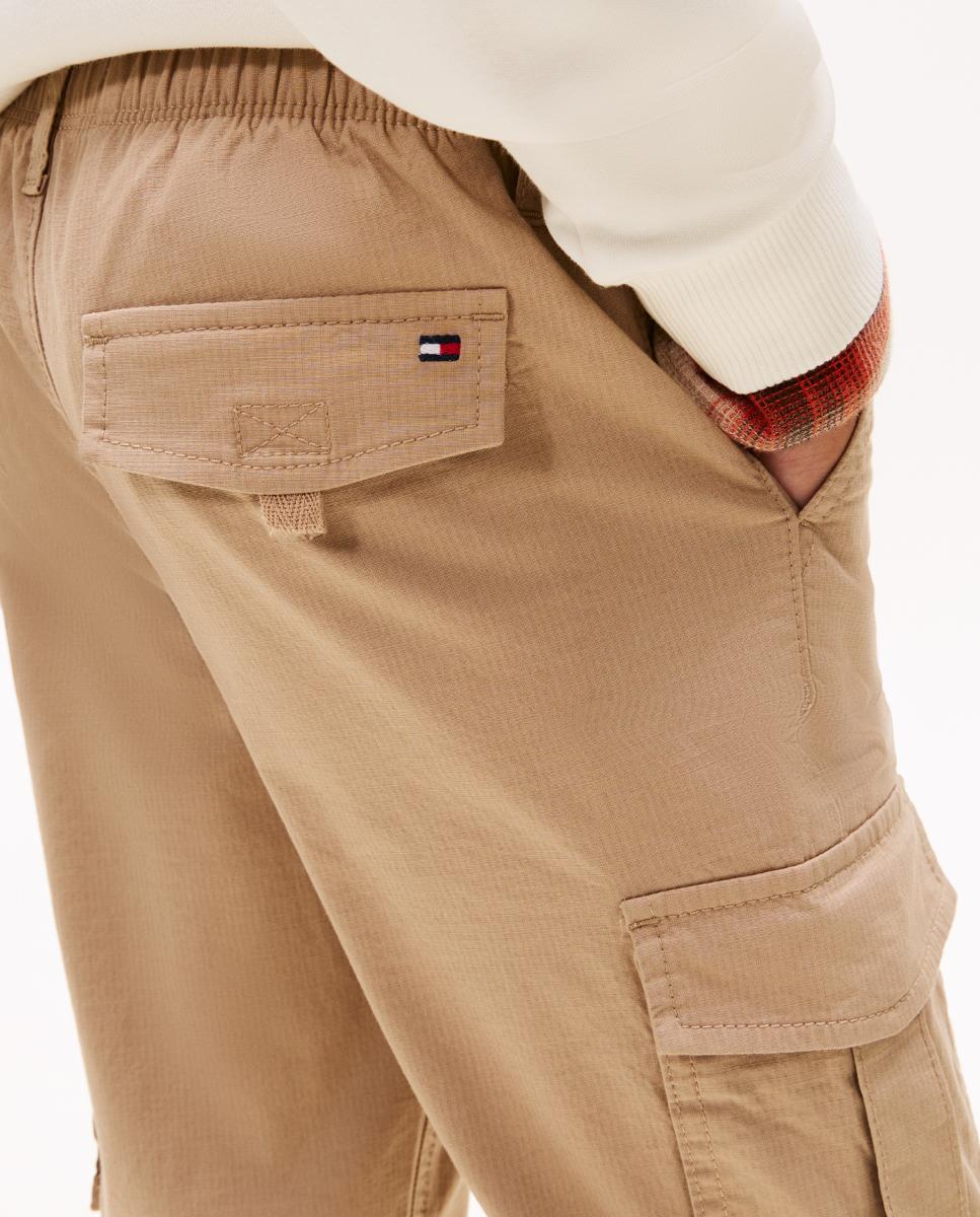 Calças Cargo Castanho-4