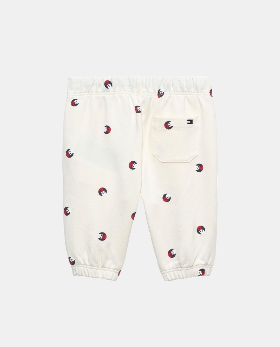Calças de Bebé com Mini Estampado da Marca Tommy Hilfiger Branco-2