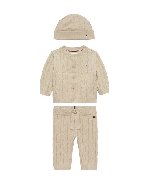Imagem 0 de Conjunto de Três Peças de Malha de Bebé