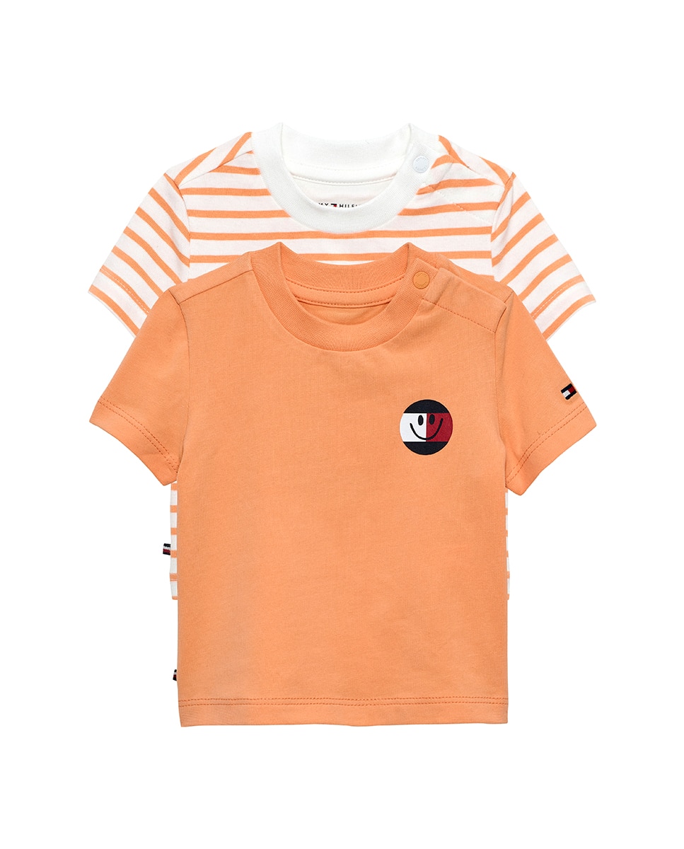 Pack de 2 camisetas de bebé niño - Tommy Hilfiger - Naranja Naranja-1