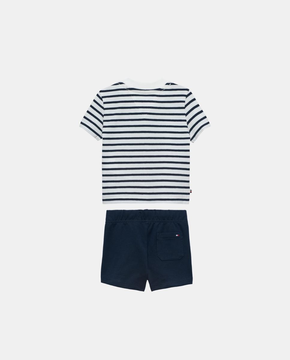 Conjunto de calças e t-shirt de bebé Azul-2