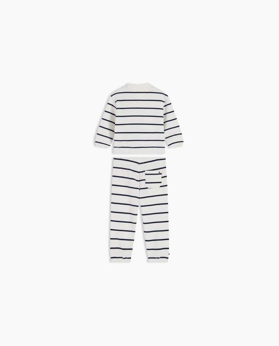 Conjunto de Sweatshirt e Calças de Bebé Branco-2