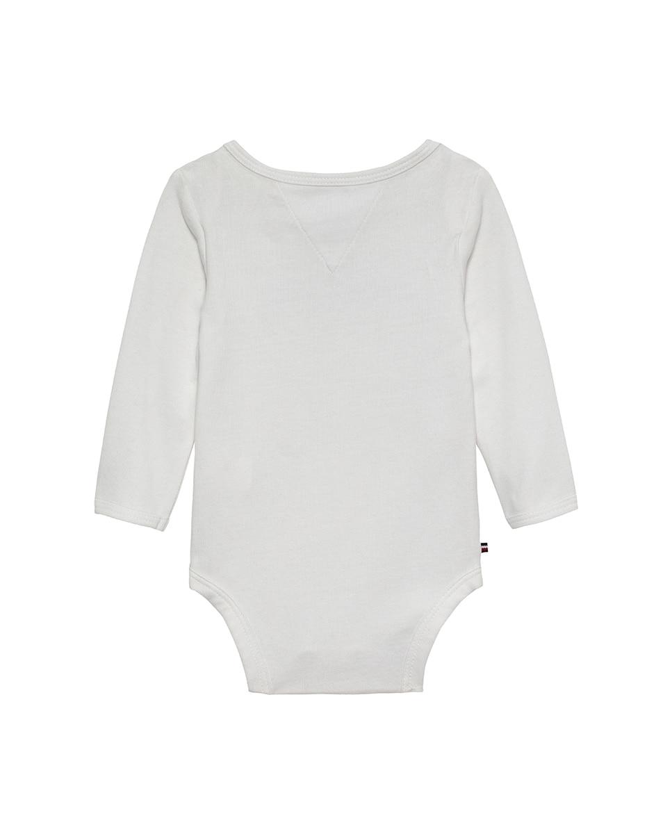 Body de Bebé com Manga Comprida e Logótipo Tommy Hilfiger Branco-2