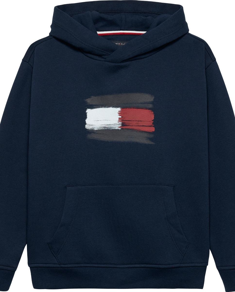 Sweatshirt com capuz e logótipo à frente Azul-marinho-5