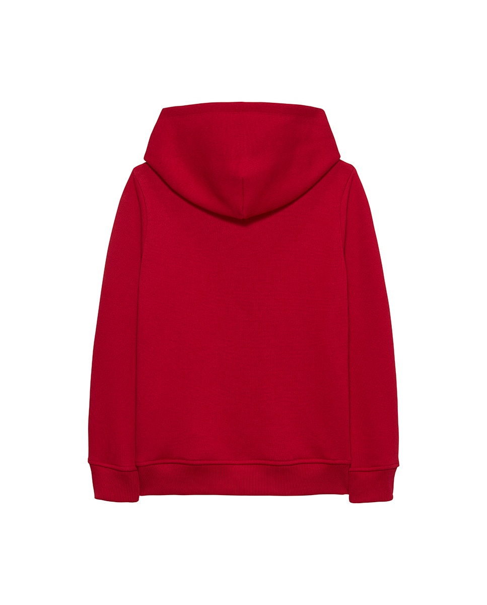 Sweatshirt de Bebé com Capuz e Logótipo de Bandeira Tommy Hilfiger Vermelho-2
