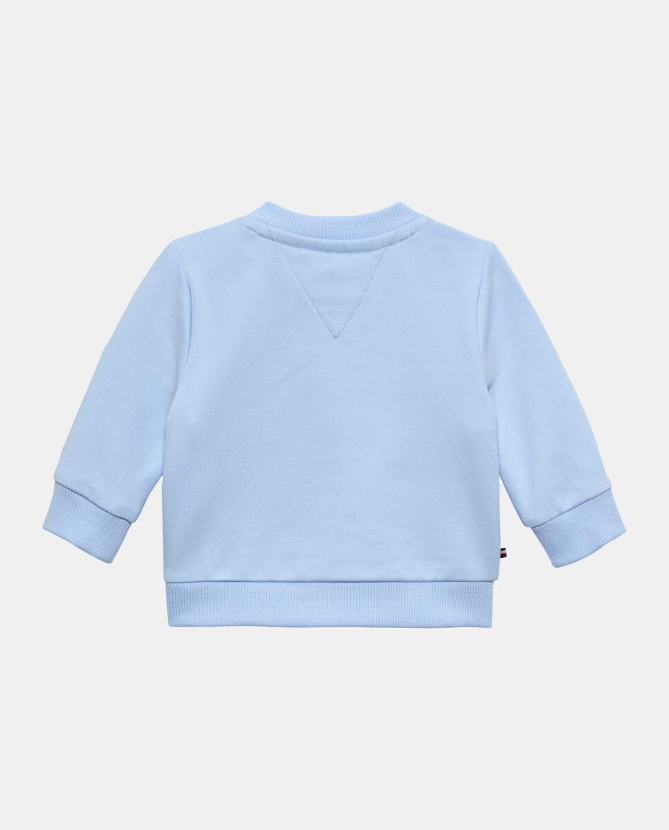 Sweatshirt de Bebé com Logótipo Bordado Azul-2
