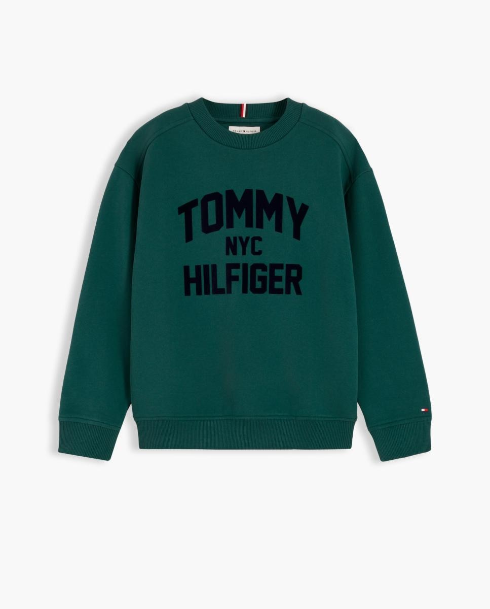 Sudadera de niño de cuello redondo - Tommy Hilfiger - Verde Verde-1