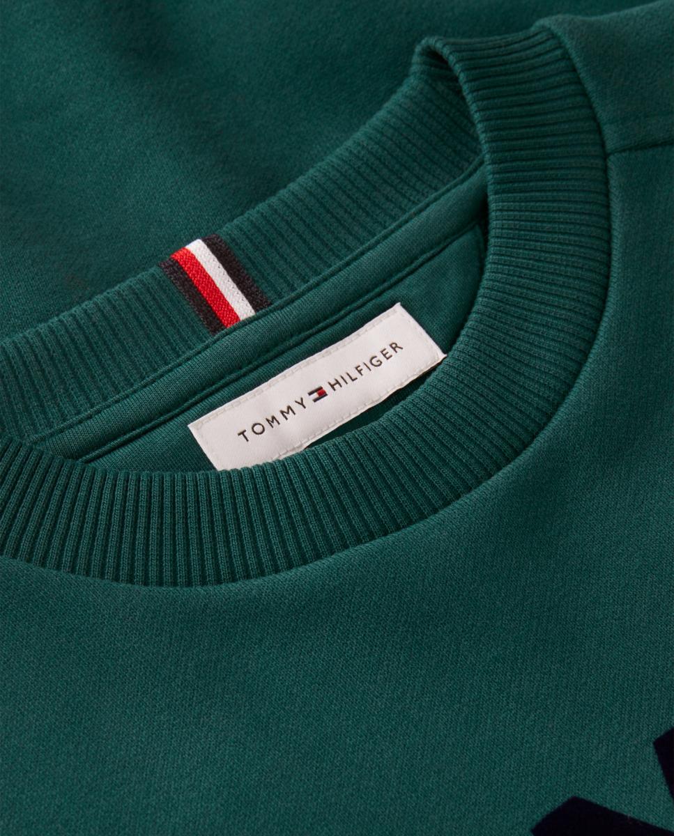 Sudadera de niño de cuello redondo - Tommy Hilfiger - Verde Verde-3