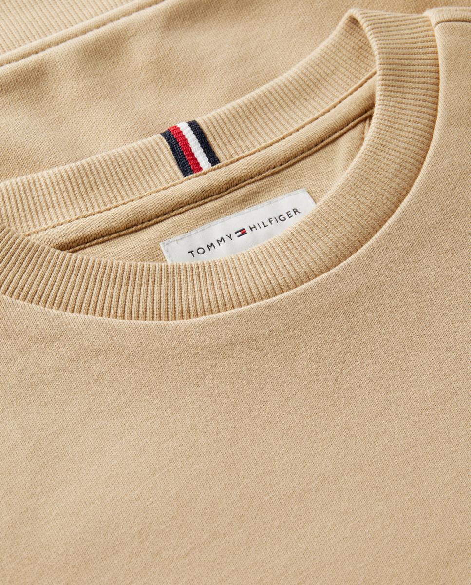 Sweatshirt com Decote Redondo Branco-3