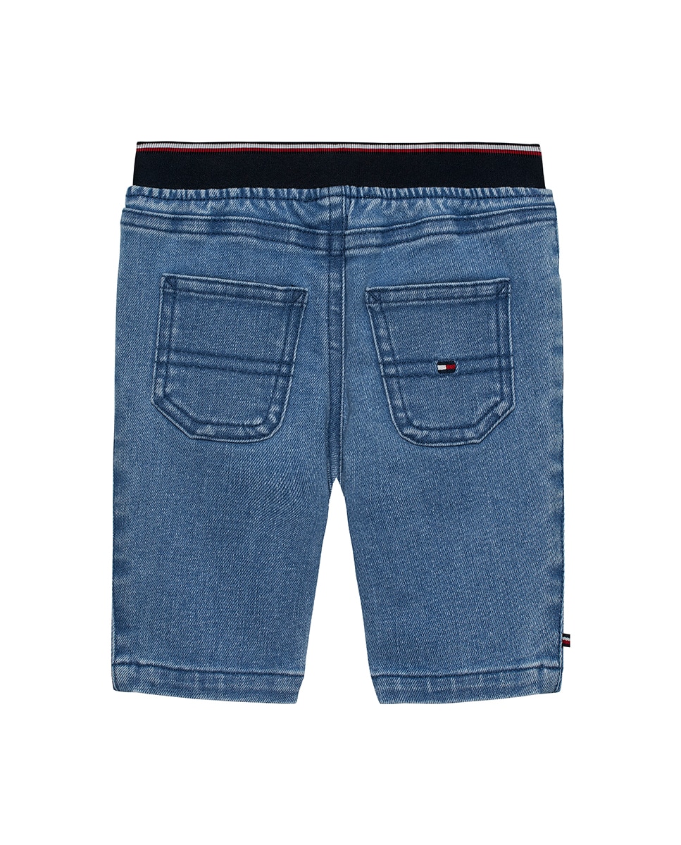 Jeans de bebé menino com cintura elástica Tommy Hilfiger Azul-2