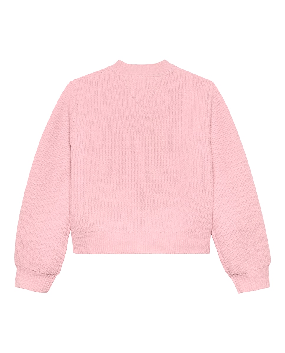 Cardigan de Chenille de Bebé Rosa-2