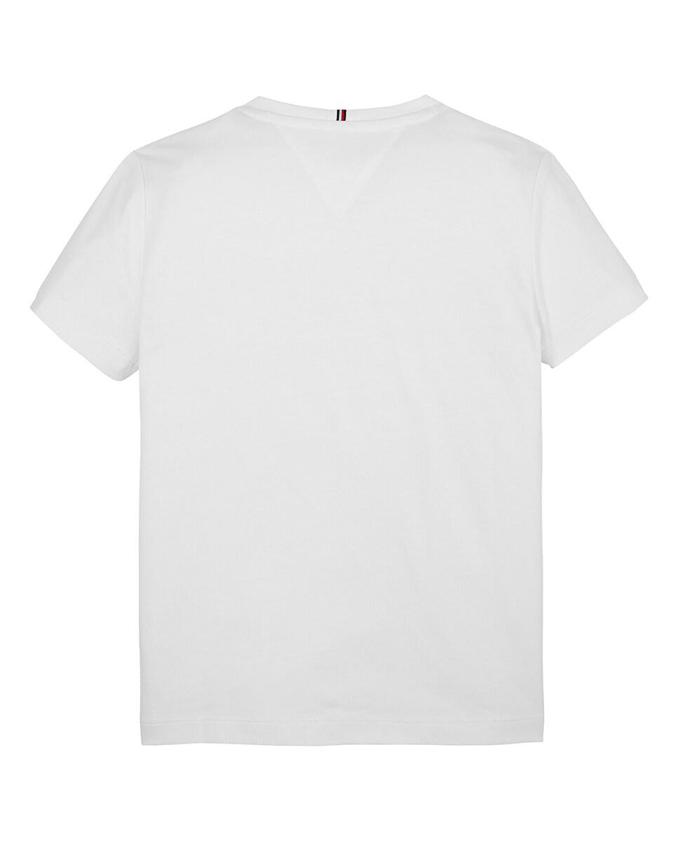 T-shirt de Manga Curta com Logótipo de Lantejoulas à Frente Branco-6