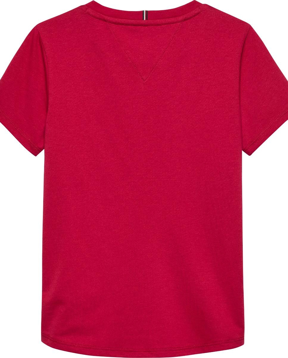 T-shirt de Manga Curta com Logótipo Varsity Vermelho-6