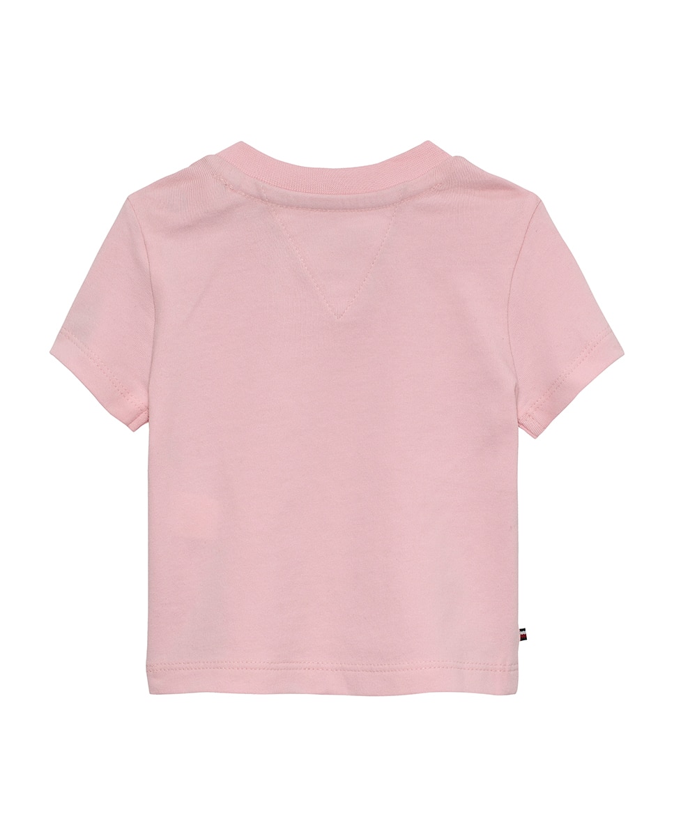 T-shirt de Bebé de Manga Curta Tommy Hilfiger Rosa-2