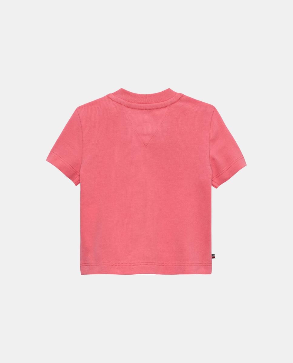 T-shirt de Bebé com Logótipo no Peito Rosa-2