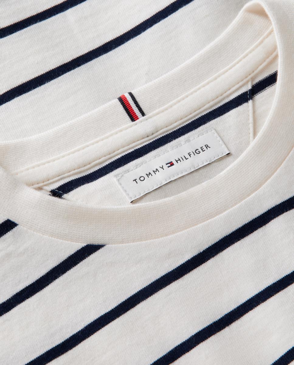 Camiseta de niña de manga larga con logo bordado - Tommy Hilfiger - Blanco Blanco-3