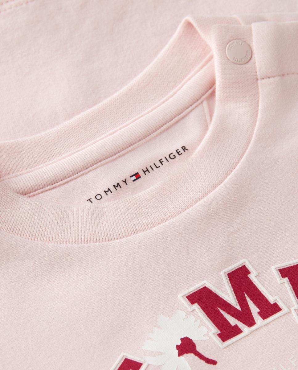 T-shirt de Bebé com Manga Comprida Tommy Hilfiger Rosa-3