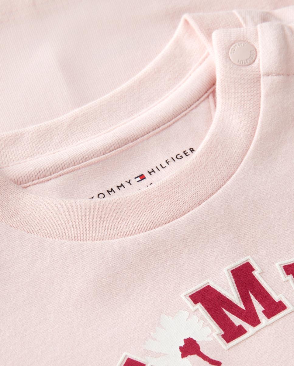 Camisola de Bebé com Manga Curta Tommy Hilfiger Rosa-3