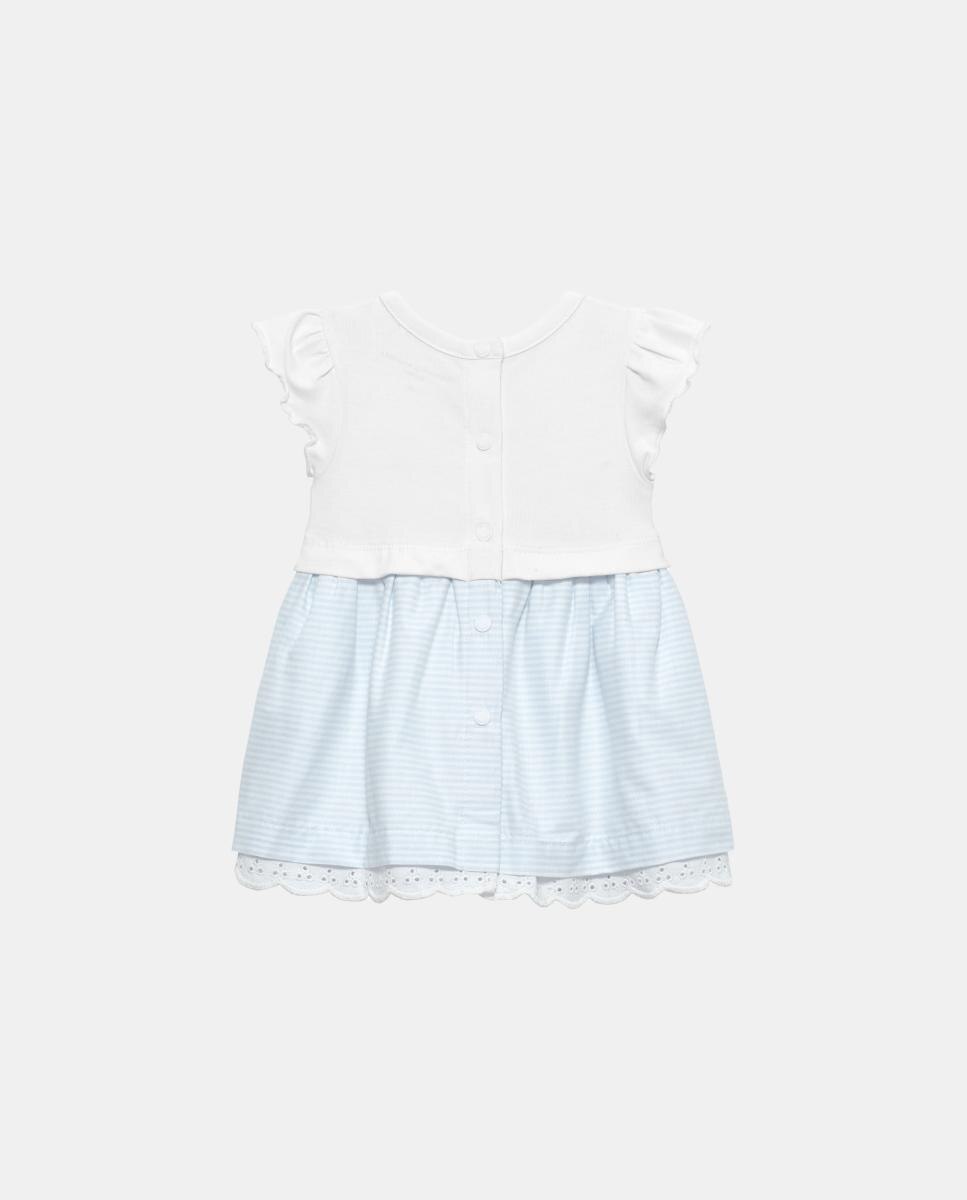Vestido de bebé niña con falda de popelín - Tommy Hilfiger - Azul Azul-2