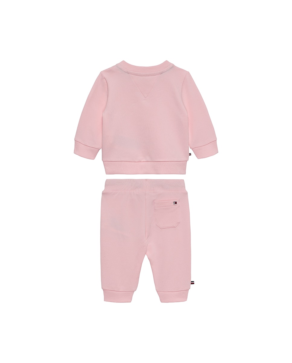 Conjunto de T-shirt e Calções de Bebé Tommy Hilfiger Rosa-2