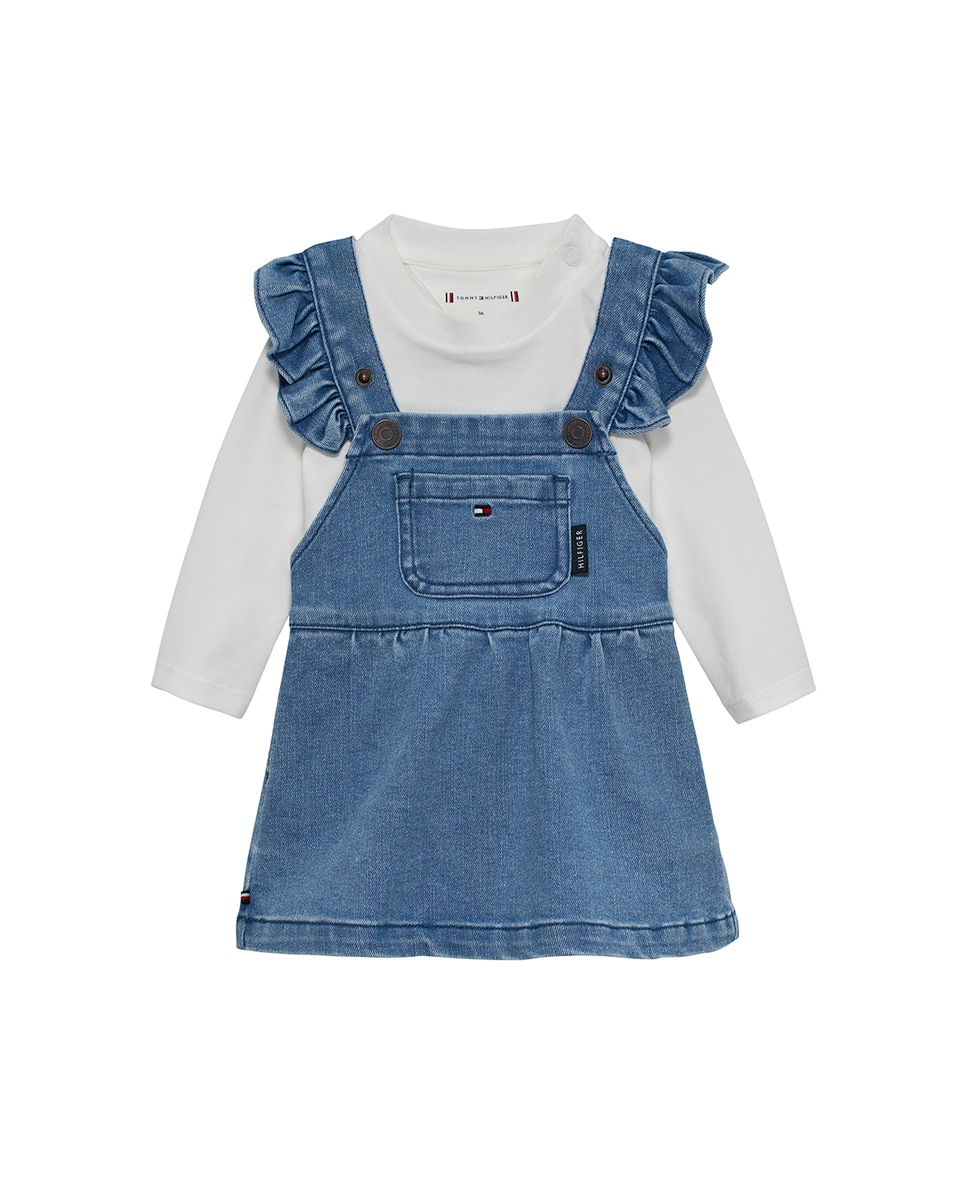 Imagem 0 de Conjunto de T-shirt e Jardineiras de Ganga de Bebé