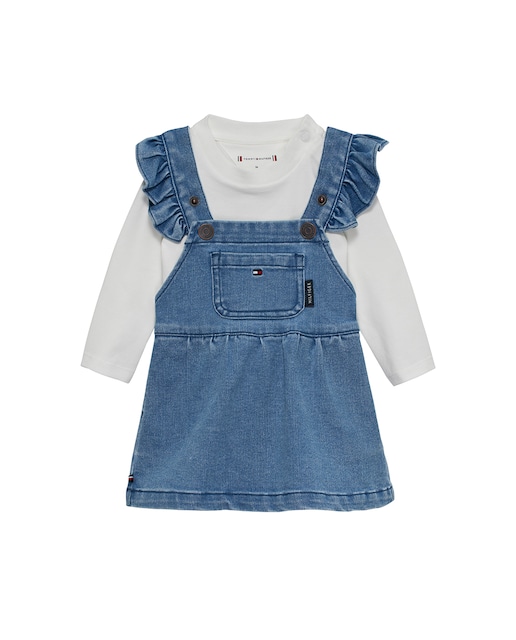 Imagem 0 de Conjunto de T-shirt e Jardineiras de Ganga de Bebé