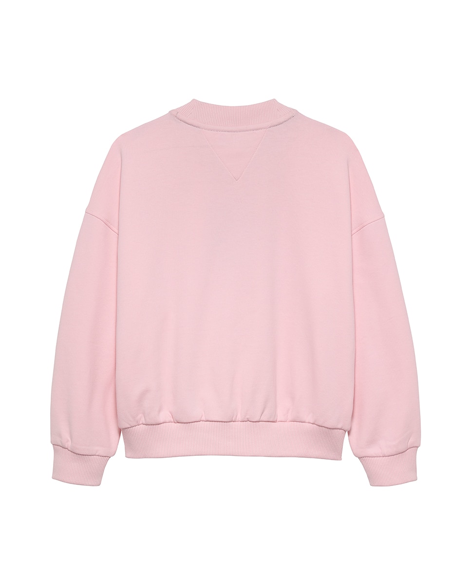 Sweatshirt de Bebé com Logótipo Floral Tommy Hilfiger Rosa-2