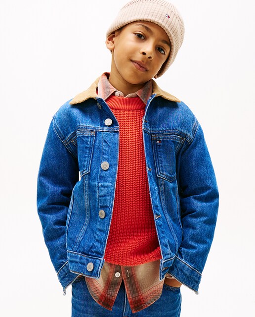 Imagem 0 de Casaco de Ganga com Gola de Bombazina