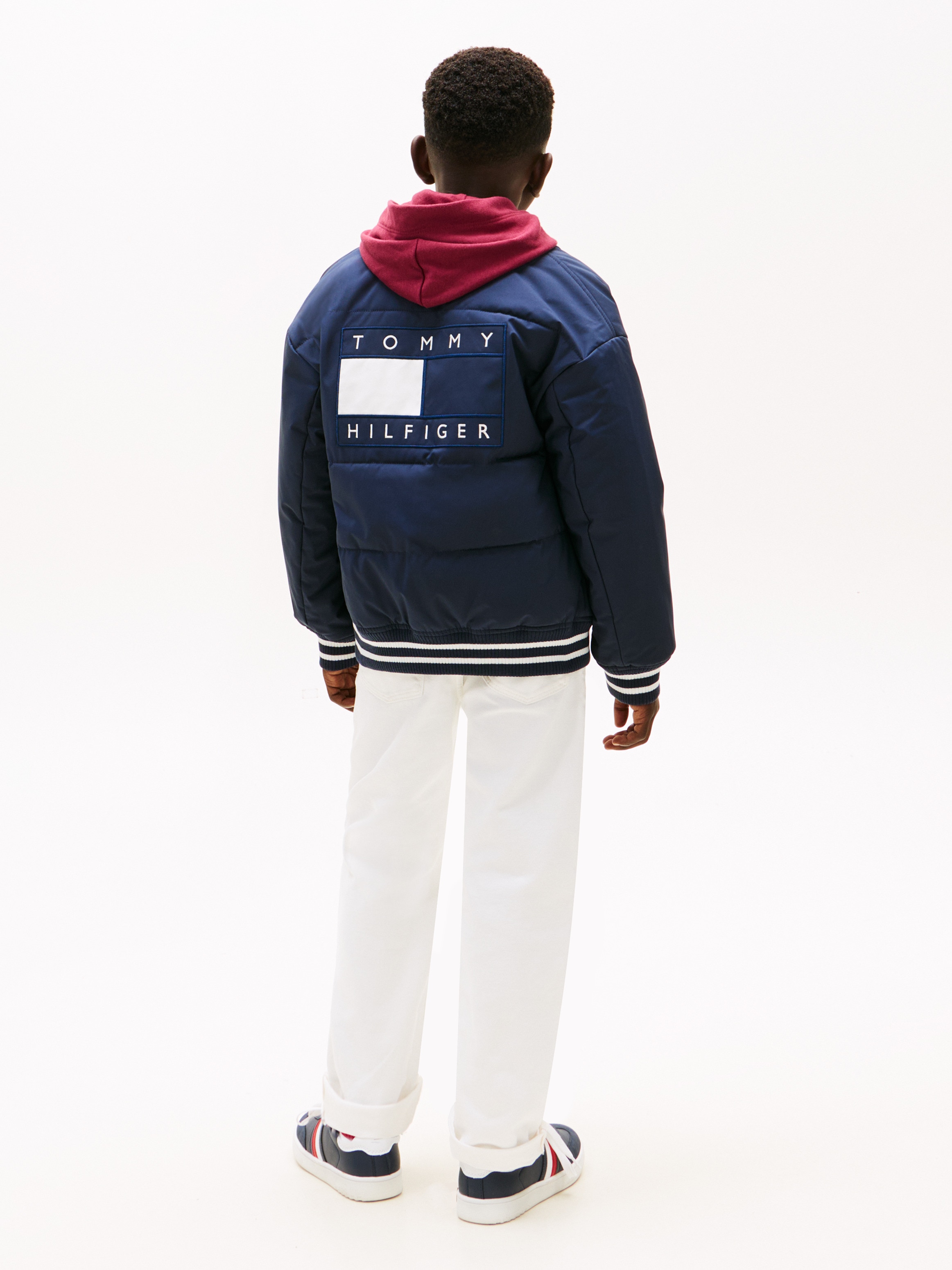Blusão Tipo Bomber com Logótipo Traseiro Tommy Hilfiger Azul-2