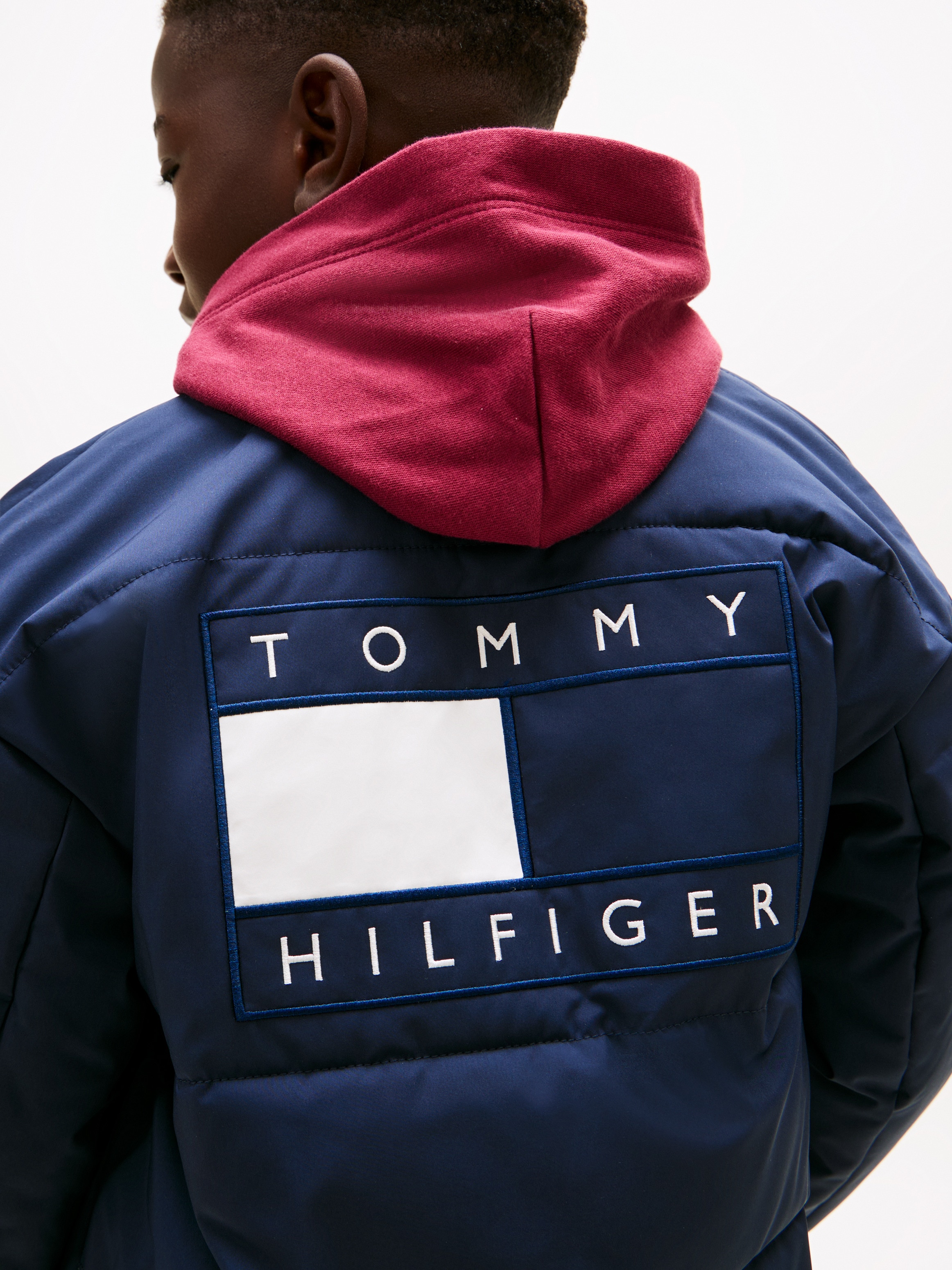 Blusão Tipo Bomber com Logótipo Traseiro Tommy Hilfiger Azul-3