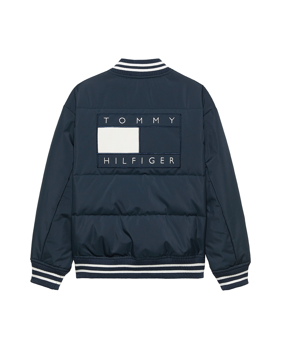 Blusão Tipo Bomber com Logótipo Traseiro Tommy Hilfiger Azul-6