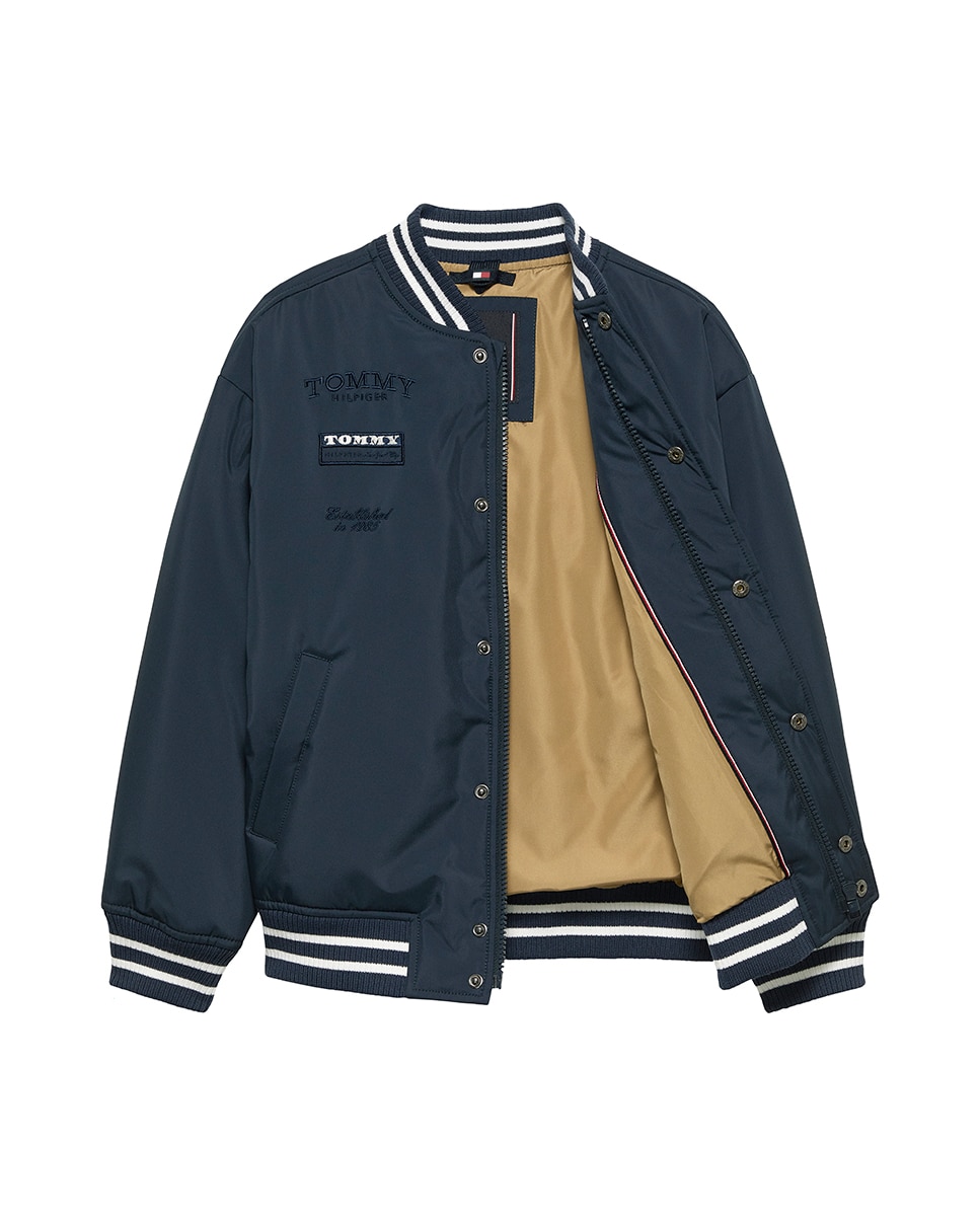 Blusão Tipo Bomber com Logótipo Traseiro Tommy Hilfiger Azul-7