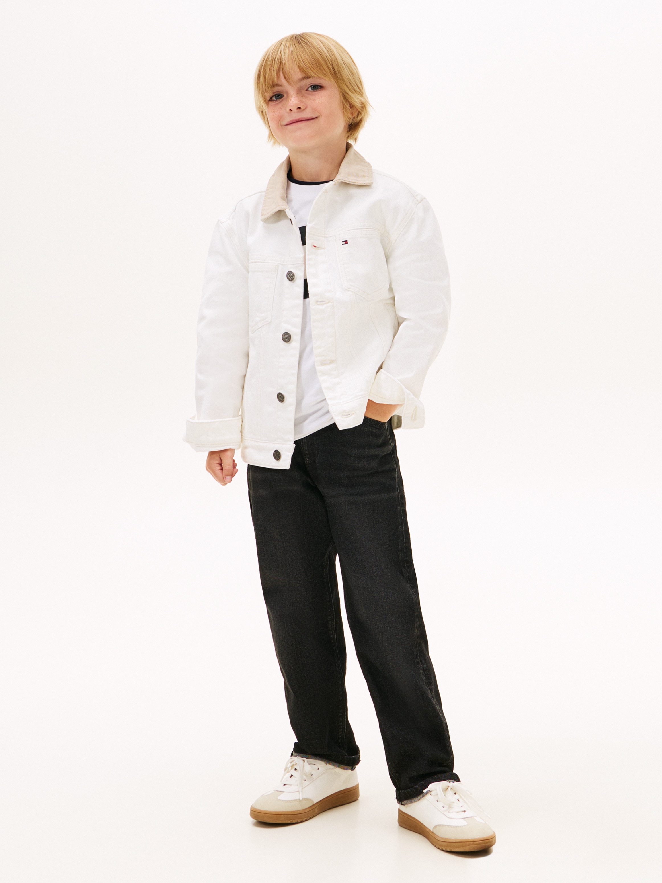 Blusão de Ganga com Logótipo Traseiro Tommy Hilfiger Branco-3