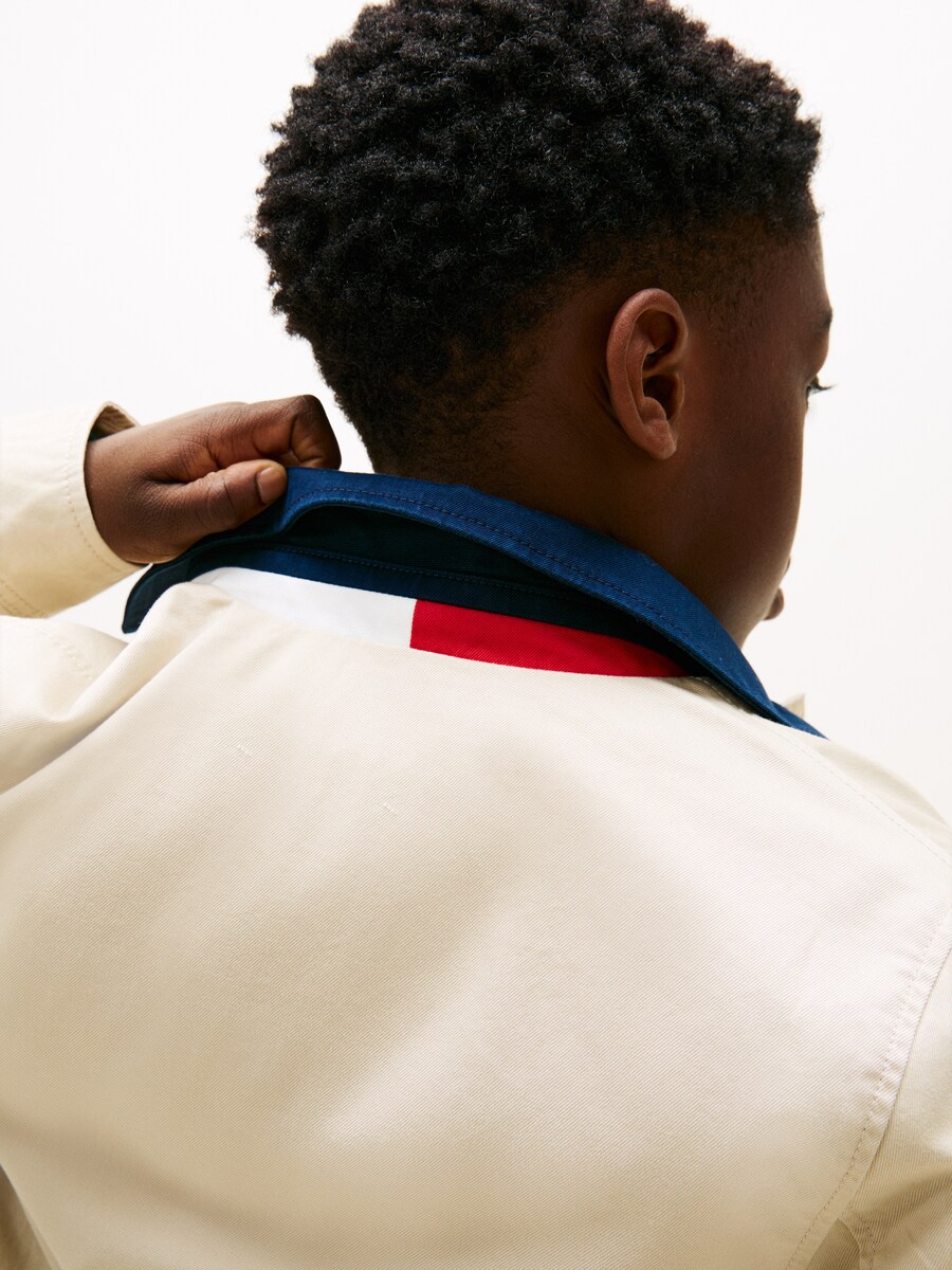 Blusão com Gola em Contraste Castanho-5