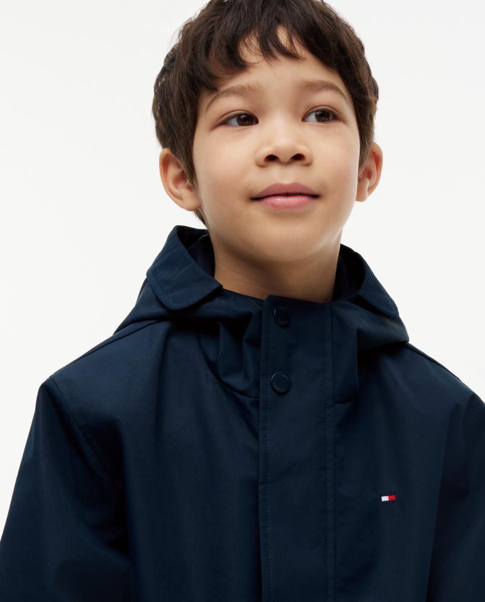 Parka com Bandeira da Marca nas Costas Tommy Hilfiger Azul-3