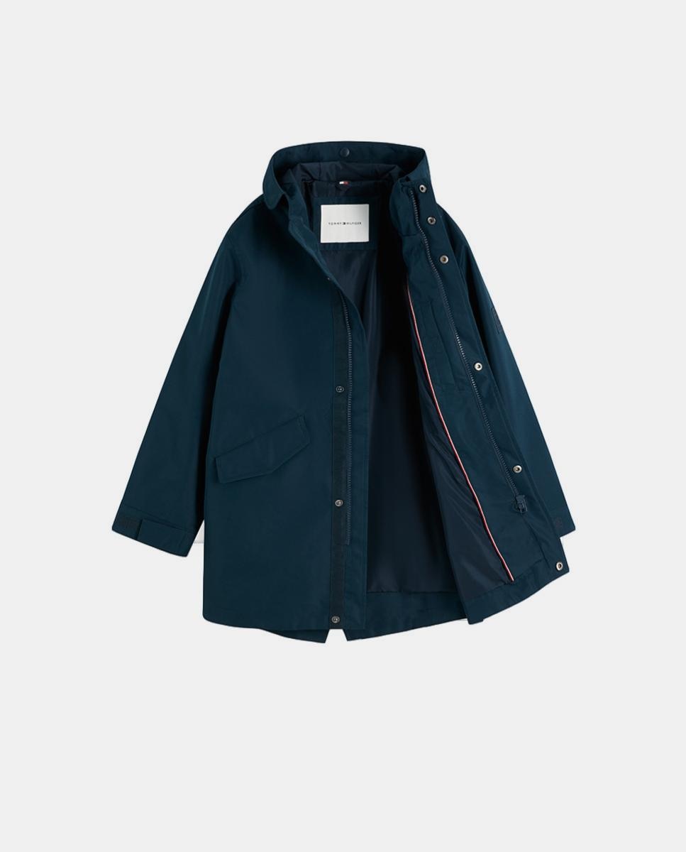 Parka com Bandeira da Marca nas Costas Tommy Hilfiger Azul-7