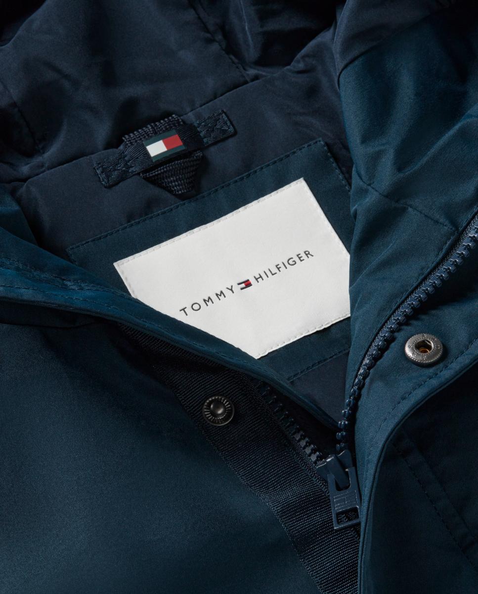 Parka com Bandeira da Marca nas Costas Tommy Hilfiger Azul-8