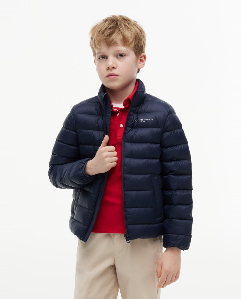 Plumífero de niño con logo en el pecho - Tommy Hilfiger - Azul Azul-1