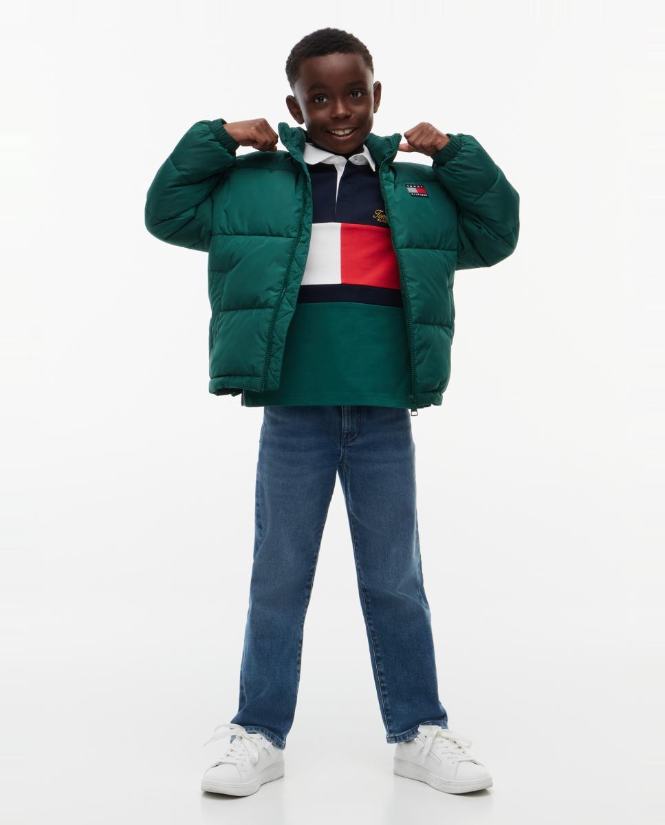 Plumífero de niño liso sin capucha - Tommy Hilfiger - Amarillo Amarillo-4