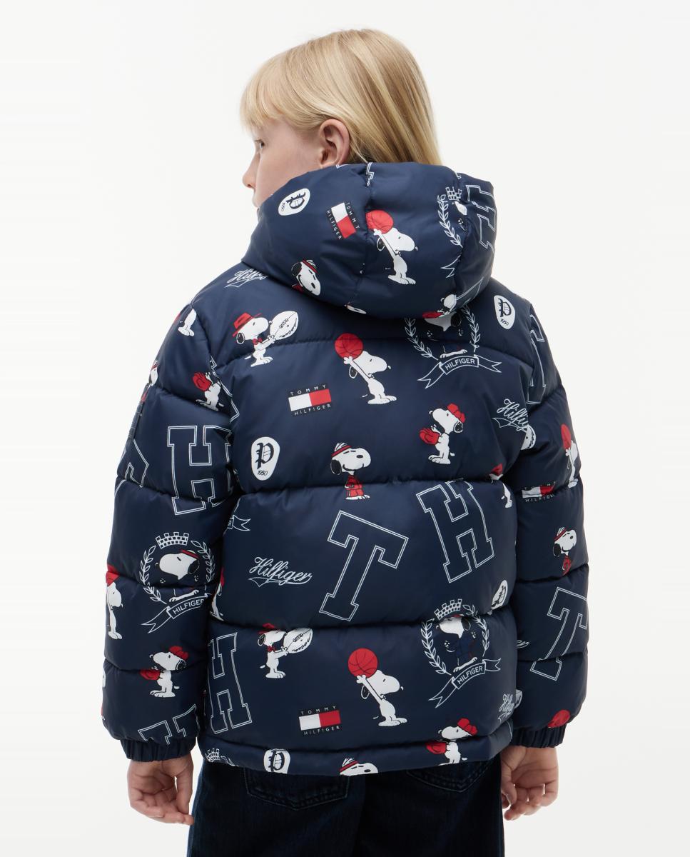 Blusão Acolchoado com Capuz e Estampado Snoopy Amarelo-2