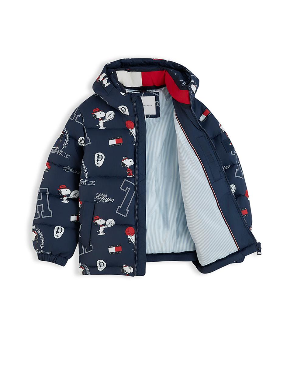 Blusão Acolchoado com Capuz e Estampado Snoopy Amarelo-8