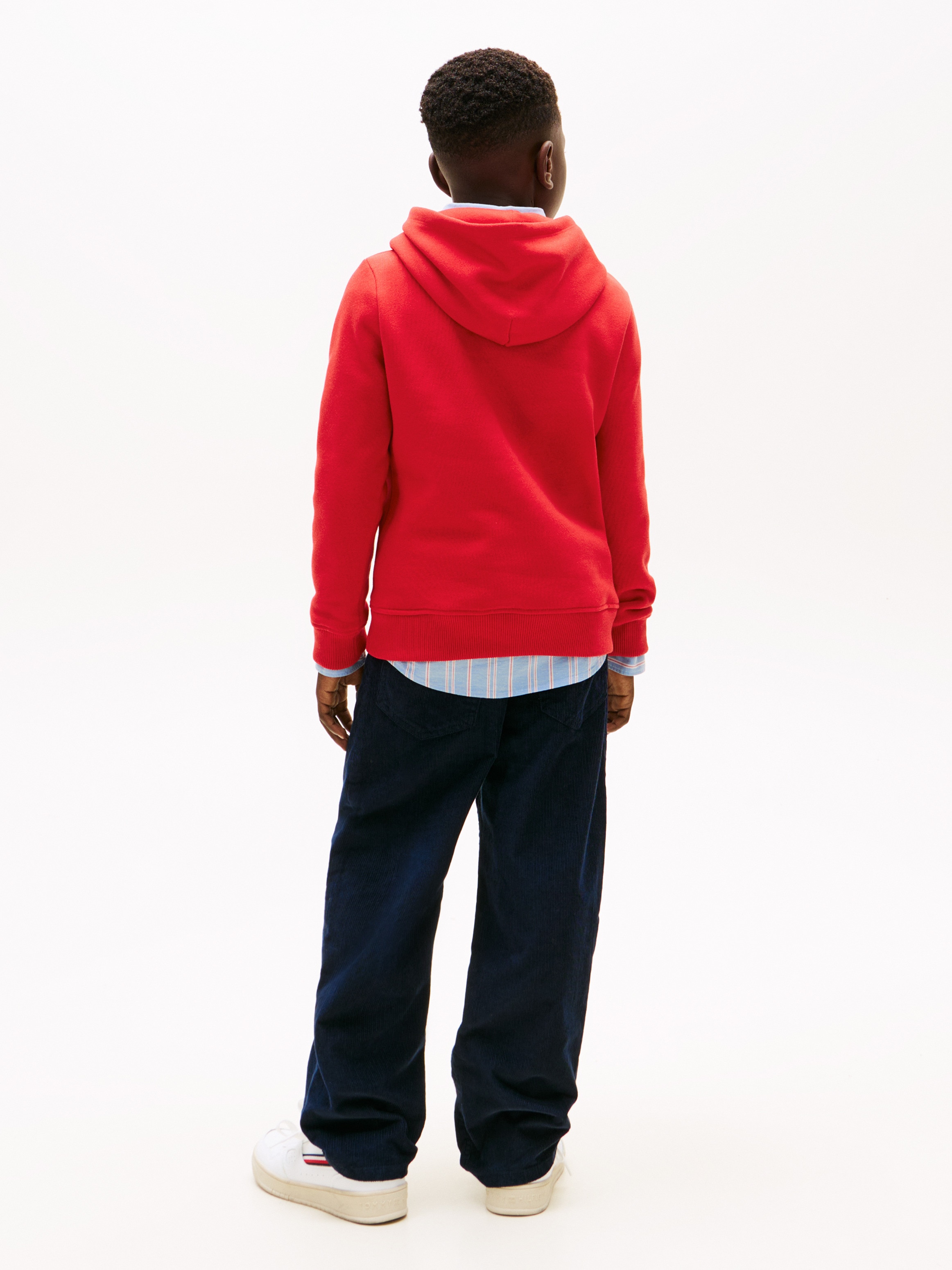 Sweatshirt com Capuz e Logótipo de Bandeira Tommy Hilfiger Vermelho-2