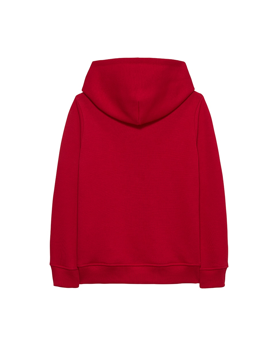 Sweatshirt com Capuz e Logótipo de Bandeira Tommy Hilfiger Vermelho-6