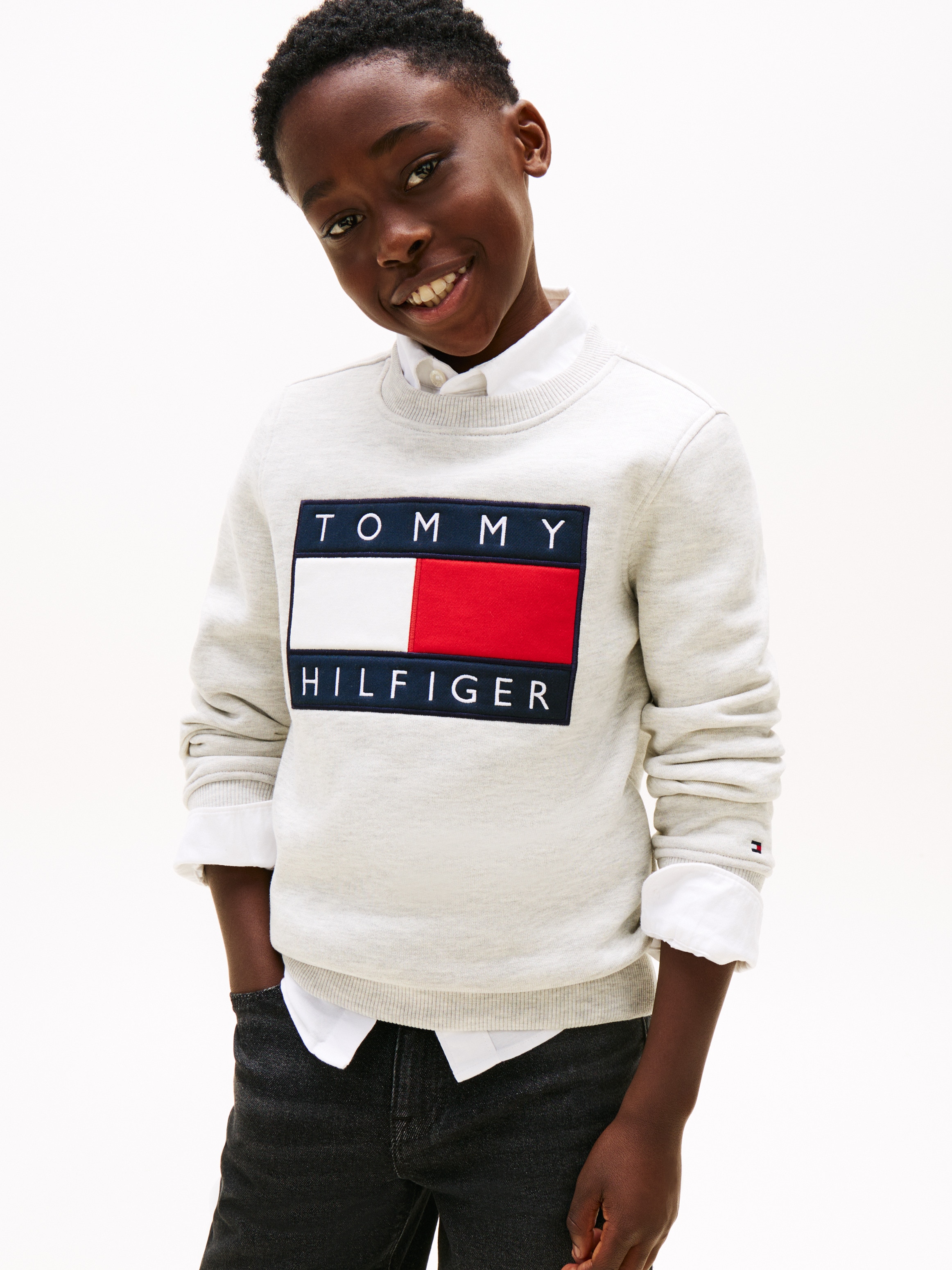 Imagem 0 de Sweatshirt com Gola Redonda e Logótipo de Bandeira