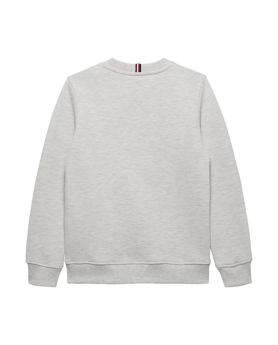 Sweatshirt com Gola Redonda e Logótipo de Bandeira Tommy Hilfiger Cinzento-6