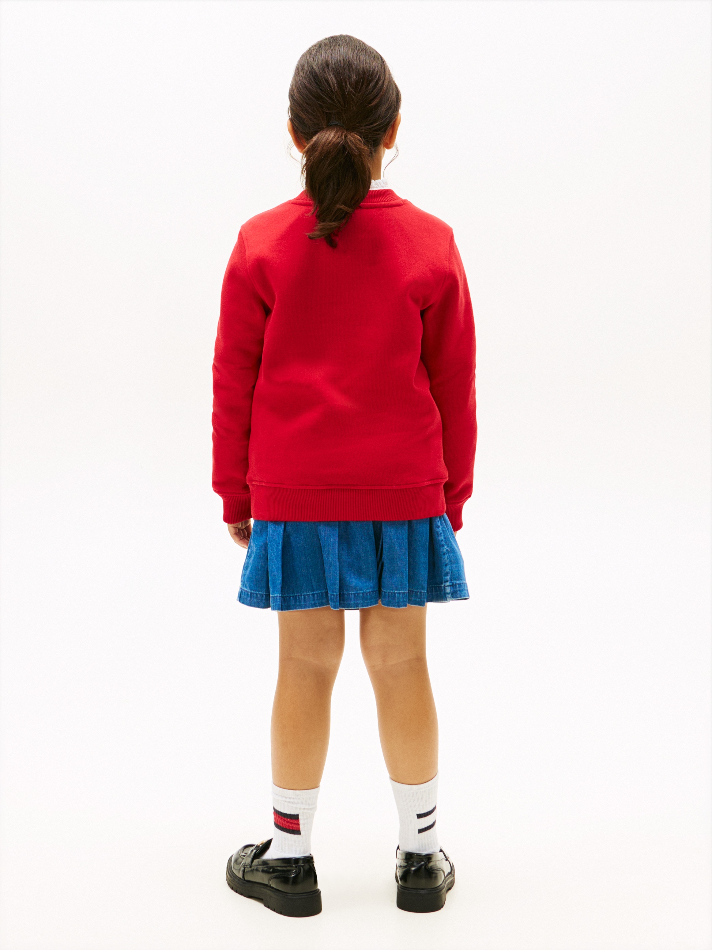 Sweatshirt com Decote Redondo e Logótipo de Bandeira Tommy Hilfiger Vermelho-2
