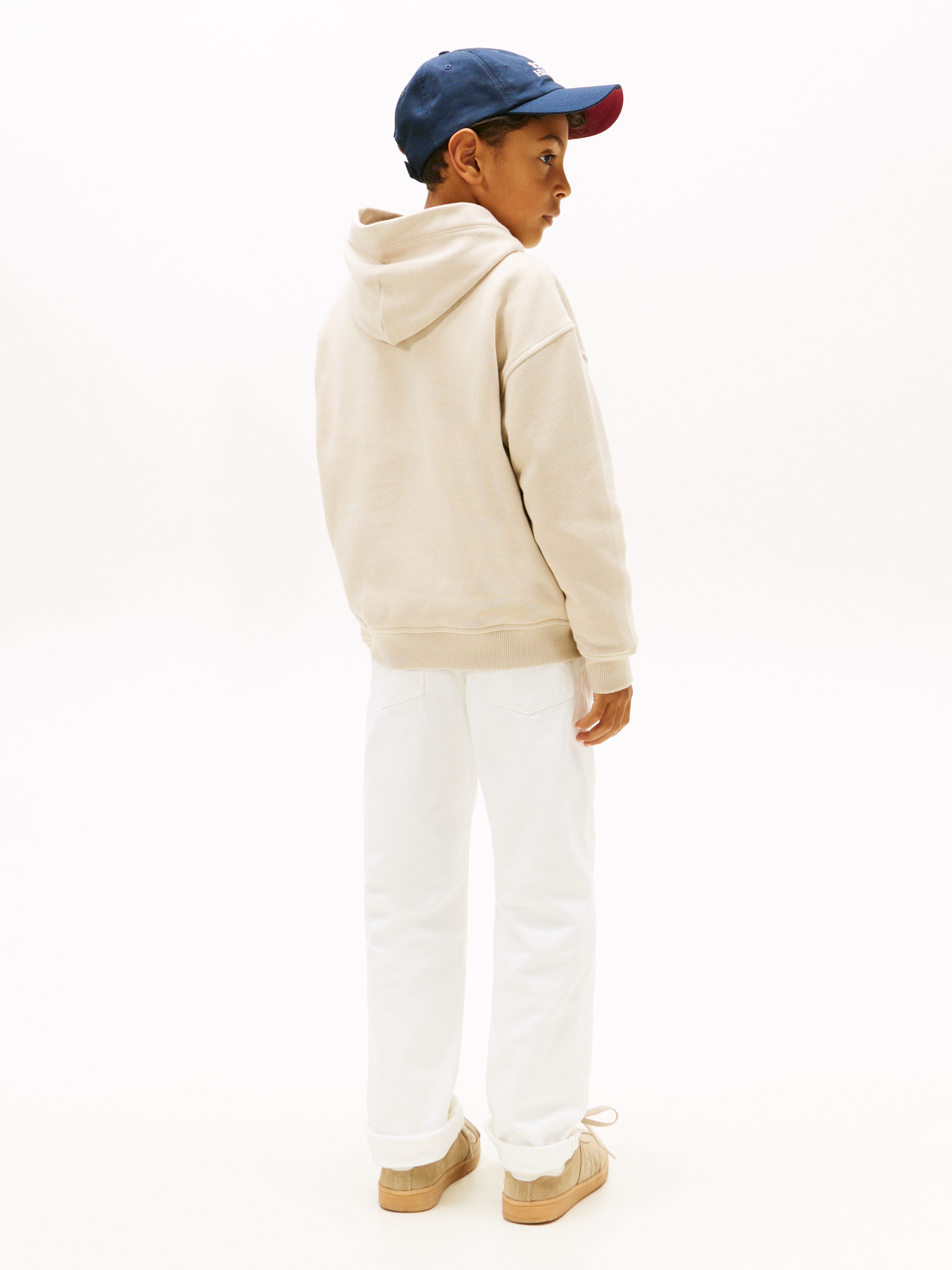 Sweatshirt com Capuz com Logótipo à Frente Tommy Hilfiger Castanho-2