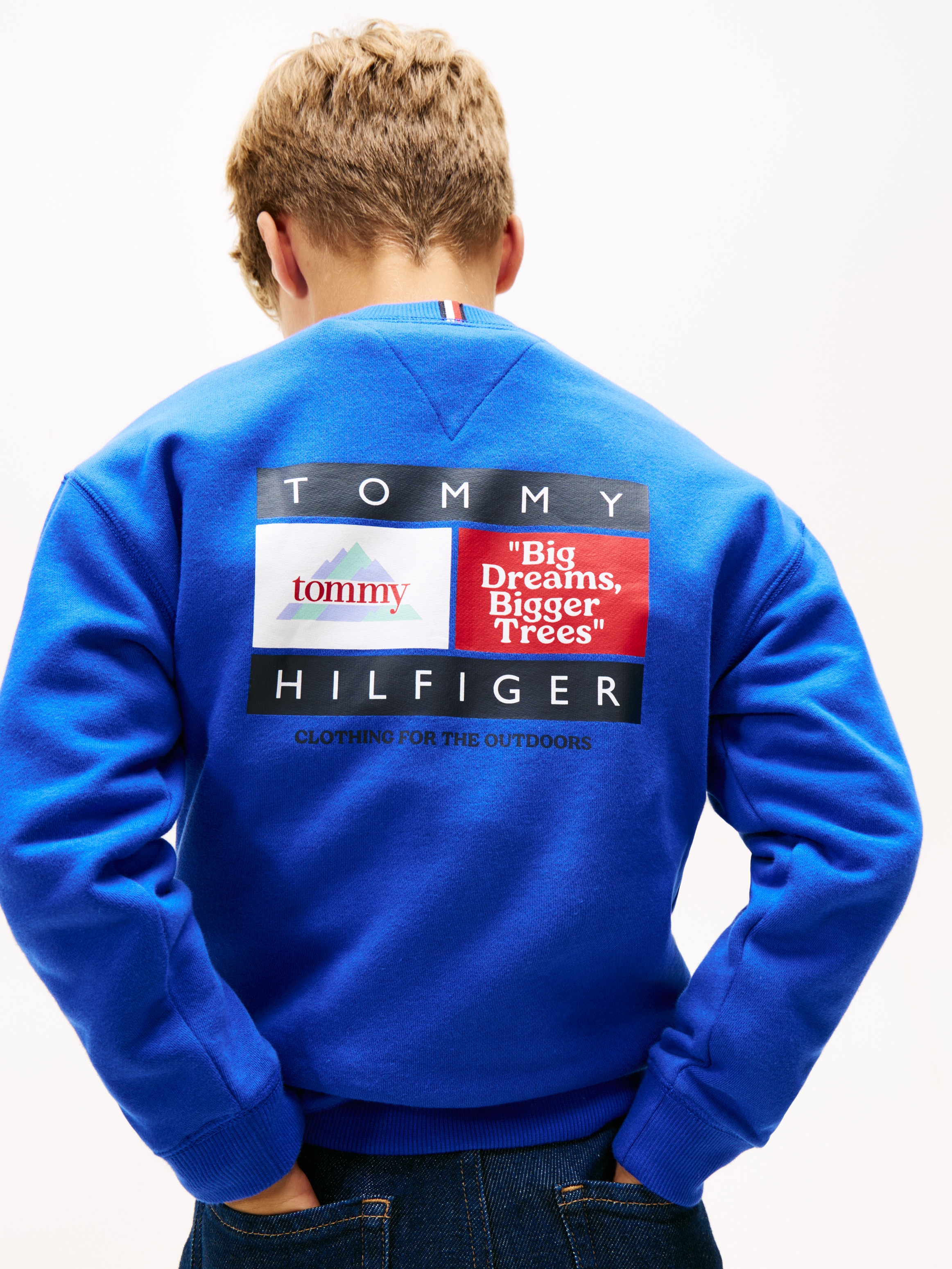 Sweatshirt com Estampados Gráficos Azul-3